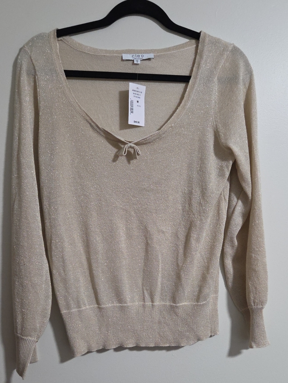 Cleo Scoop-Neck Sweater in Champagne